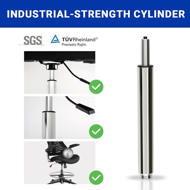 Rythalix 10" Long Adjustable Gas Lift Cylinder Tube for Bar Stool Drafting Chair Replacement Parts - Heavy Duty 1000lbs Class 4 Hydraulic Pneumatic Cylinder Shock Piston Fit for Sinking Drafting Chair - Image 3